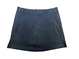 Lady Hagen Athletic Skort Skirt Golf Tennis Sz 8 Black Ribbon Detail Pockets Zip